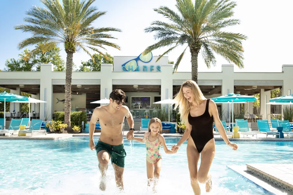 Poolside cabanas